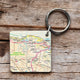 Book cover of: OS Map Wooden Square Key-ring - Exmoor National Park
