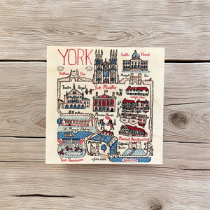 Julia Gash Wooden Coaster - York