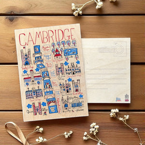 Julia Gash Wooden Postcard - Cambridge