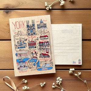 Julia Gash Wooden Postcard - York