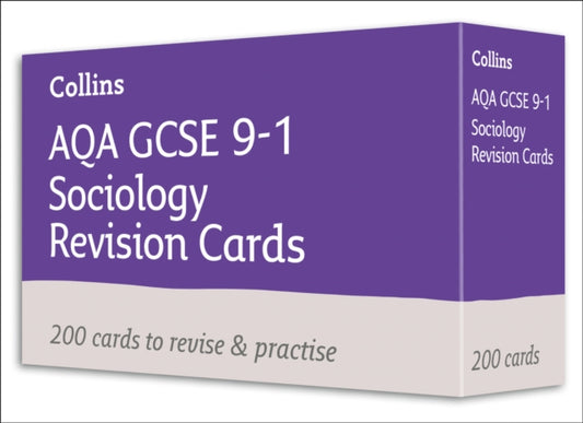Book cover of: AQA GCSE 9-1 Sociology Revision Cards. By: Collins Collins GCSE