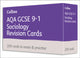 Book cover of: AQA GCSE 9-1 Sociology Revision Cards. By: Collins Collins GCSE