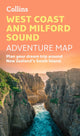 Book cover of: West Coast and Milford Sound Adventure Map. By: Collins Maps
