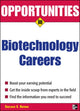 Book cover of: Opportunities in Biotech Careers. By: Sheldon S. Brown