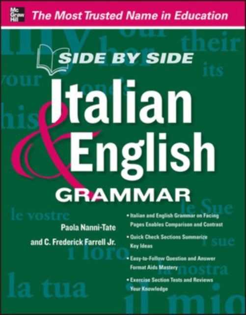 Book cover of: Side by Side Italian and English Grammar. By: Paola Nanni-Tate