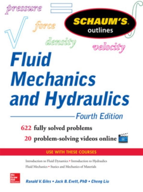 Book cover of: Schaum’s Outline of Fluid Mechanics and Hydraulics. By: Ranald V. Giles