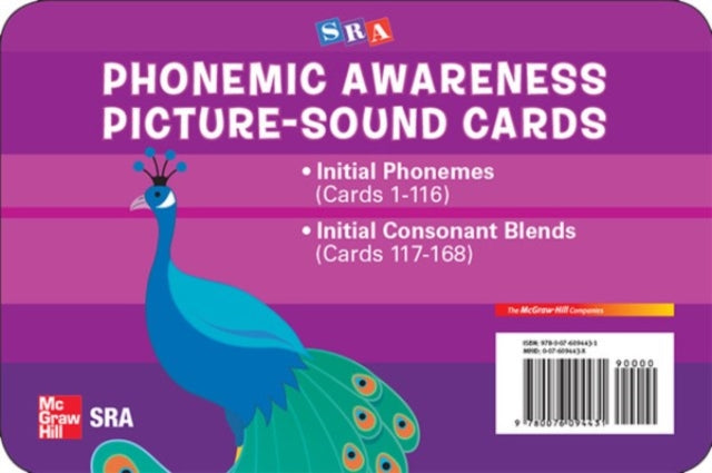 Book cover of: Phonemic Awareness PreK-K, Picture/Sound Cards. By: McGraw Hill