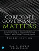 Book cover of: Corporate Governance Matters. By: LARCKER, DAVID