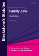 Book cover of: Blackstone's Statutes on Family Law. By: Rob George