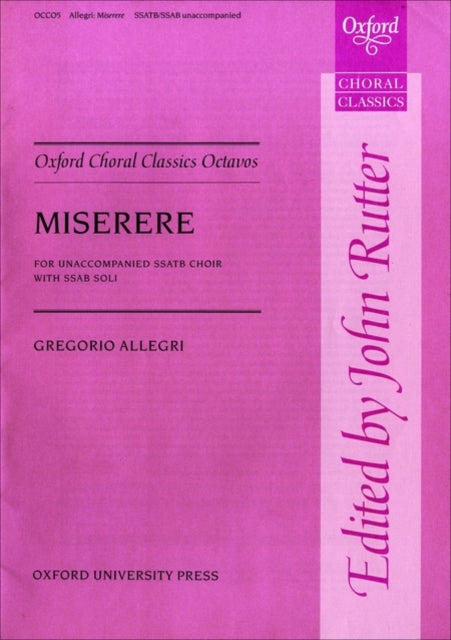 Book cover of: Miserere