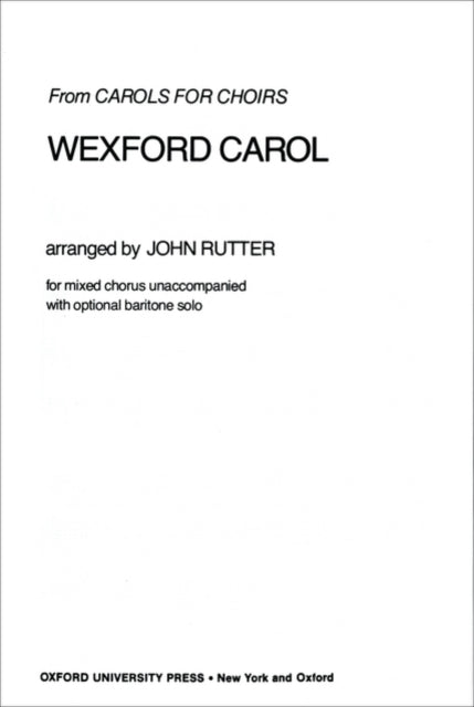 Book cover of: Wexford Carol. By: John Rutter