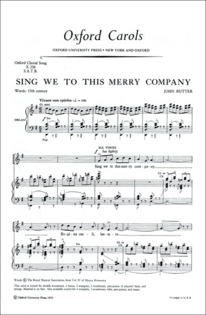 Book cover of: Sing we to this merry company