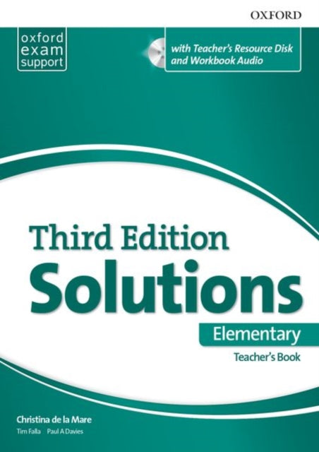 Book cover of: Solutions: Elementary: Essentials Teacher's Book and Resource Disc Pack. By: Christina de la Mare