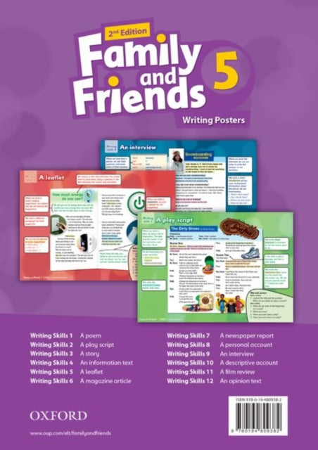 Book cover of: Family and Friends: Level 5: Writing Posters