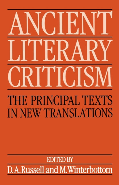 Book cover of: Ancient Literary Criticism