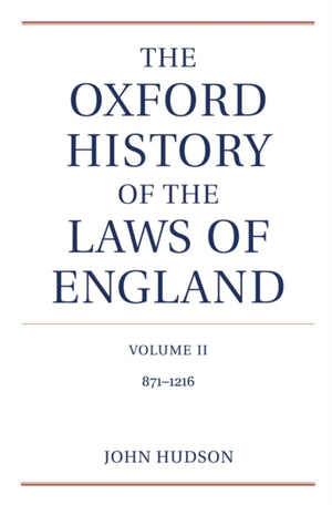 Oxford History of the Laws of England Volume II