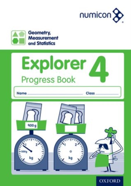 Book cover of: Numicon: Geometry, Measurement and Statistics 4 Explorer Progress Book. By: Sue Lowndes
