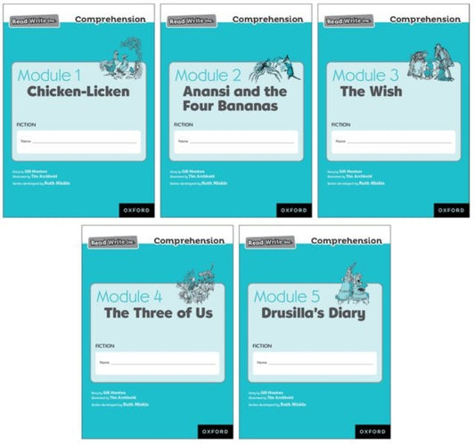Book cover of: Read Write Inc. Comprehension: Modules 6-10 Mixed Pack of 5 (1 of each title). By: Ruth Miskin