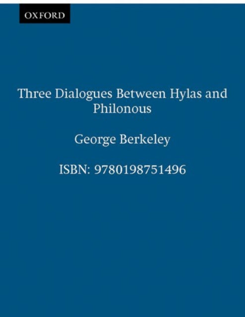Book cover of: Three Dialogues Between Hylas and Philonous
