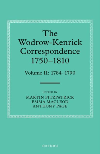 Book cover of: Wodrow-Kenrick Correspondence 1750-1810. By: Martin Fitzpatrick