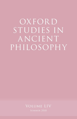 Oxford Studies in Ancient Philosophy, Volume 54