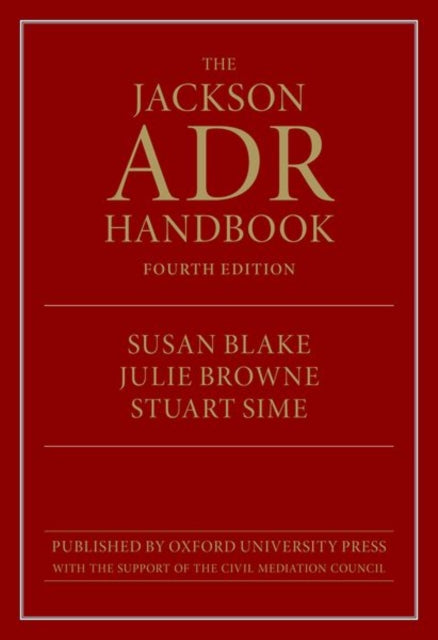 Book cover of: Jackson ADR Handbook. By: Stuart Sime