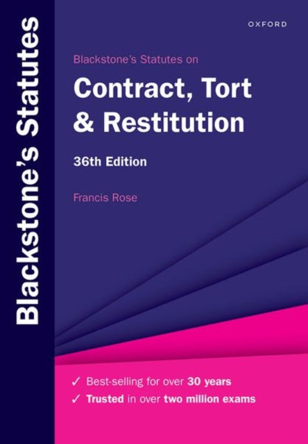 Book cover of: Blackstone's Statutes on Contract, Tort & Restitution