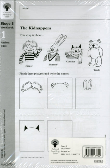 Book cover of: Oxford Reading Tree: Level 8: Workbooks: Workbook 1: The Kidnappers and Viking Adventures (Pack of 30). By: Thelma Page