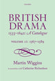 Book cover of: British Drama 1533-1642: A Catalogue
