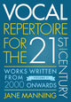 Book cover of: Vocal Repertoire for the Twenty-First Century, Volume 2. By: Jane Manning