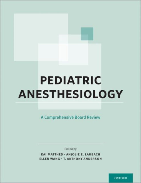 Book cover of: Pediatric Anesthesiology