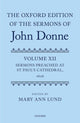 Book cover of: Oxford Edition of the Sermons of John Donne. By: Mary Ann Lund