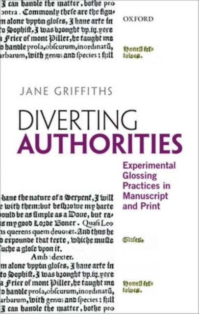 Book cover of: Diverting Authorities. By: Jane Griffiths