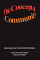 Book cover of: Concept of Community. By: David Minar