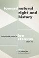 Book cover of: Toward "Natural Right and History". By: Leo Strauss