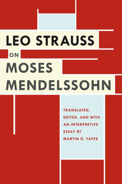 Book cover of: Leo Strauss on Moses Mendelssohn. By: Leo Strauss