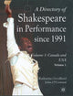 Book cover of: Directory of Shakespeare in Performance Since 1991. By: John O'Connor