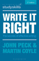 Book cover of: Write it Right. By: John Peck