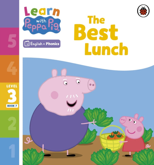 Book cover of: Learn with Peppa Phonics Level 3 Book 7 – The Best Lunch (Phonics Reader). By: Peppa Pig