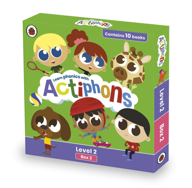 Book cover of: Actiphons Level 2 Box 2: Books 9-18. By: Ladybird
