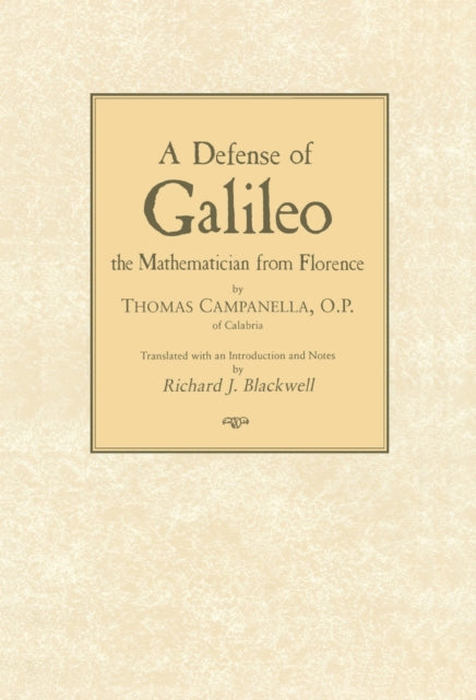 Book cover of: Defense of Galileo