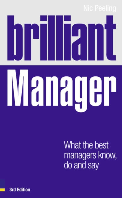 Book cover of: Brilliant Manager. By: Nic Peeling