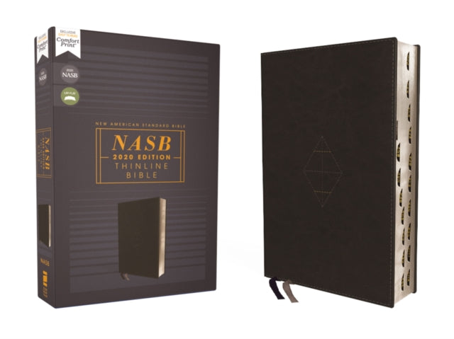 Book cover of: NASB, Thinline Bible, Leathersoft, Black, Red Letter, 2020 Text, Thumb Indexed, Comfort Print