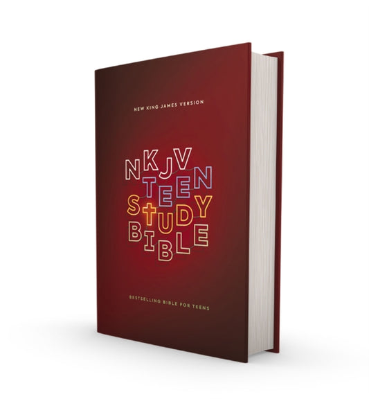 Book cover of: NKJV, Teen Study Bible, Hardcover, Comfort Print. By: Zondervan