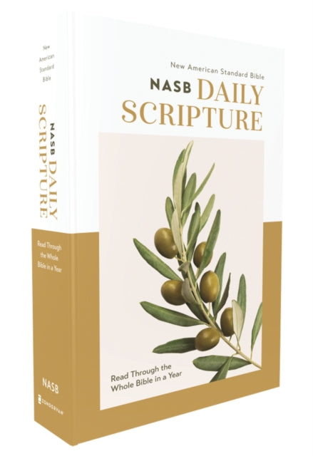 Book cover of: NASB, Daily Scripture, Paperback, White/Olive, 1995 Text, Comfort Print. By: Zondervan