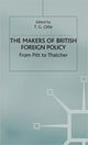 Book cover of: Makers of British Foreign Policy. By: T.G. Otte