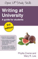 Book cover of: Writing at University: A Guide for Students