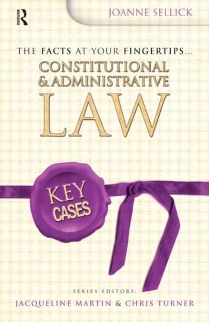 Book cover of: Key Cases: Constitutional and Administrative Law. By: Joanne Coles