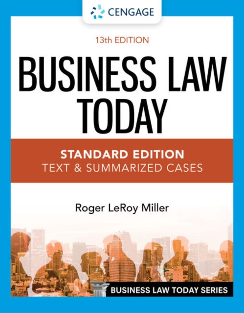 Book cover of: Business Law Today - Standard Edition. By: Roger LeRoy Miller