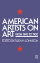Book cover of: American Artists On Art